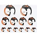 Cable Cuff PRO (12 pack: 2 x large 3 inches, 4 x medium 2 inches, 6 x small 1 inch diameter) adjustable, reusable, cable ties replace for extension
