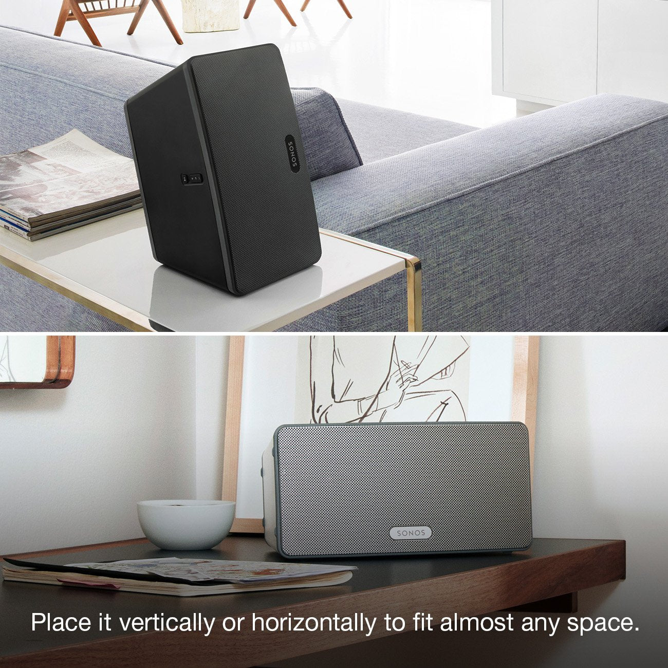Sonos Play:3 - Mid-Sized Wireless Smart Home Speaker for Streaming Music, Amazon certified and Compatible with Alexa. (White) (Renewed) (Renewed)
