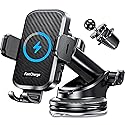 CHGeek Wireless Car Charger with Phone Holder Mount, 15W Fast Charging Auto Clamping Phone Holders for You Car Windshield Dashboard Air Vent