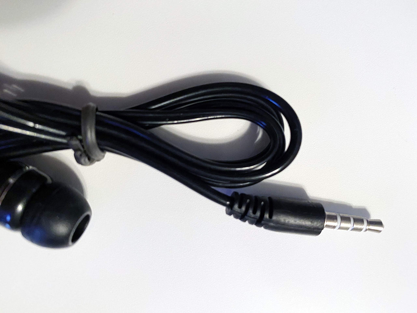 LowCostEarbuds Wholesale Pack of 25 Black/Silver Headset Earbuds Headphones with Microphone - Individually Wrapped