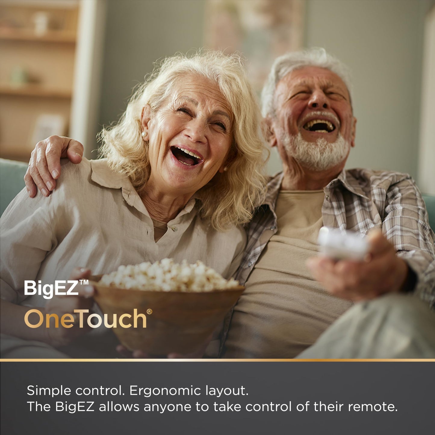 UltraPro BigEZ OneTouch Big Button Universal TV Remote for Seniors, Easy to Use, Replacement Remote for Samsung, LG, Sony, Vizio, Roku TV, Streaming