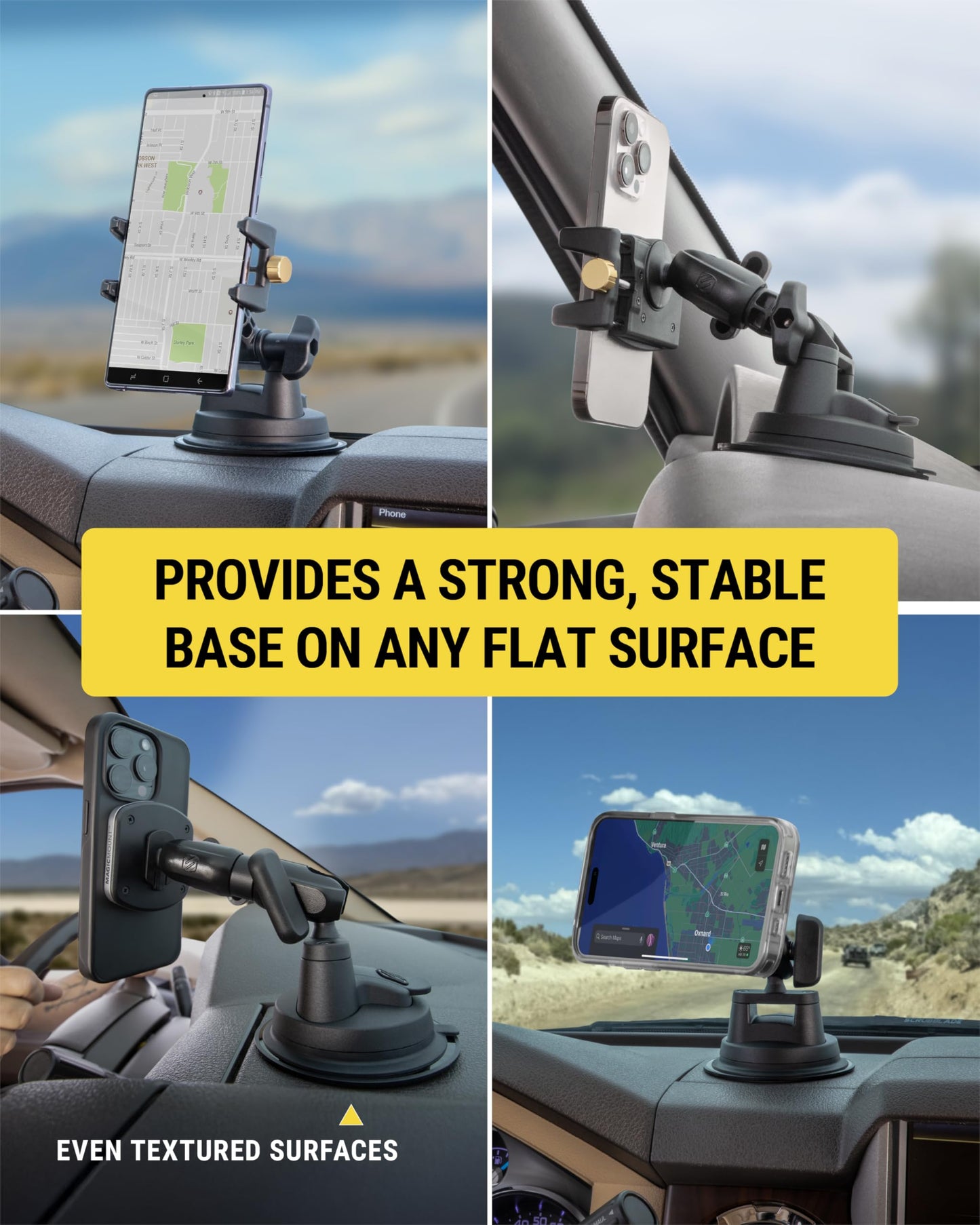 Scosche DMDHD-BPO Universal Heavy-Duty Adhesive Dashboard Pad Mounting Disk for Suction Cup Phone Holder, Dash Cam, GPS, MagicMount Flat Surface 3M