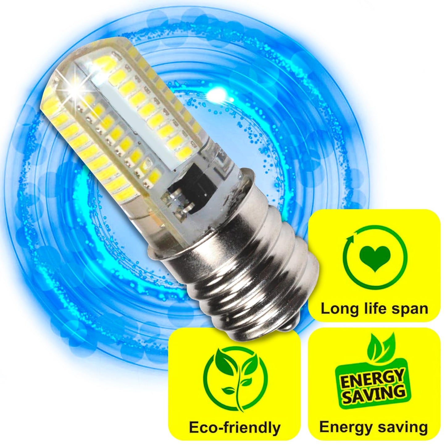 HQRP 4-Pack 110V E17 Base Silicone Crystal Dimmable LED Bulbs Warm White Compatible with Bosch HMV9305-01 / 25T8N / 423878 Replacement