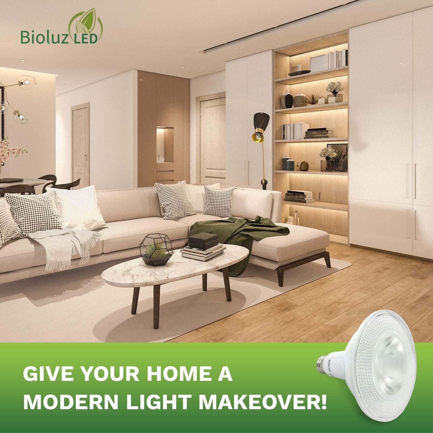 Bioluz LED 4 Pack PAR38 LED Light Bulb 90 CRI 12W = 100-120 Watt Replacement, Soft White 3000K, Dimmable Light Bulbs Flood Lights Outdoor/Indoor UL