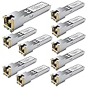 10PCS SFP to RJ45 Copper Module, 1000Base-T Gigabit Ethernet Transceiver - Compatible with Cisco, Meraki, Ubiquiti, D-Link, TP-Link, Supermicro