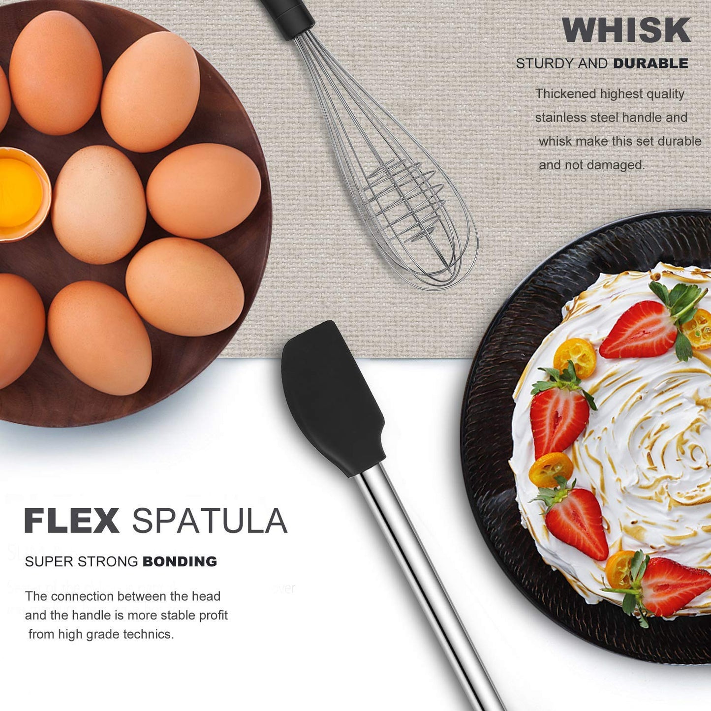 33-Piece Silicone Kitchen Utensil Set – Cooking Gadgets & Stainless Steel Spatulas for Nonstick Cookware, Pots & Pans