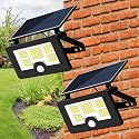 ivSunTEK Solar Wall Lights Outdoor, 2 Pack, Medium