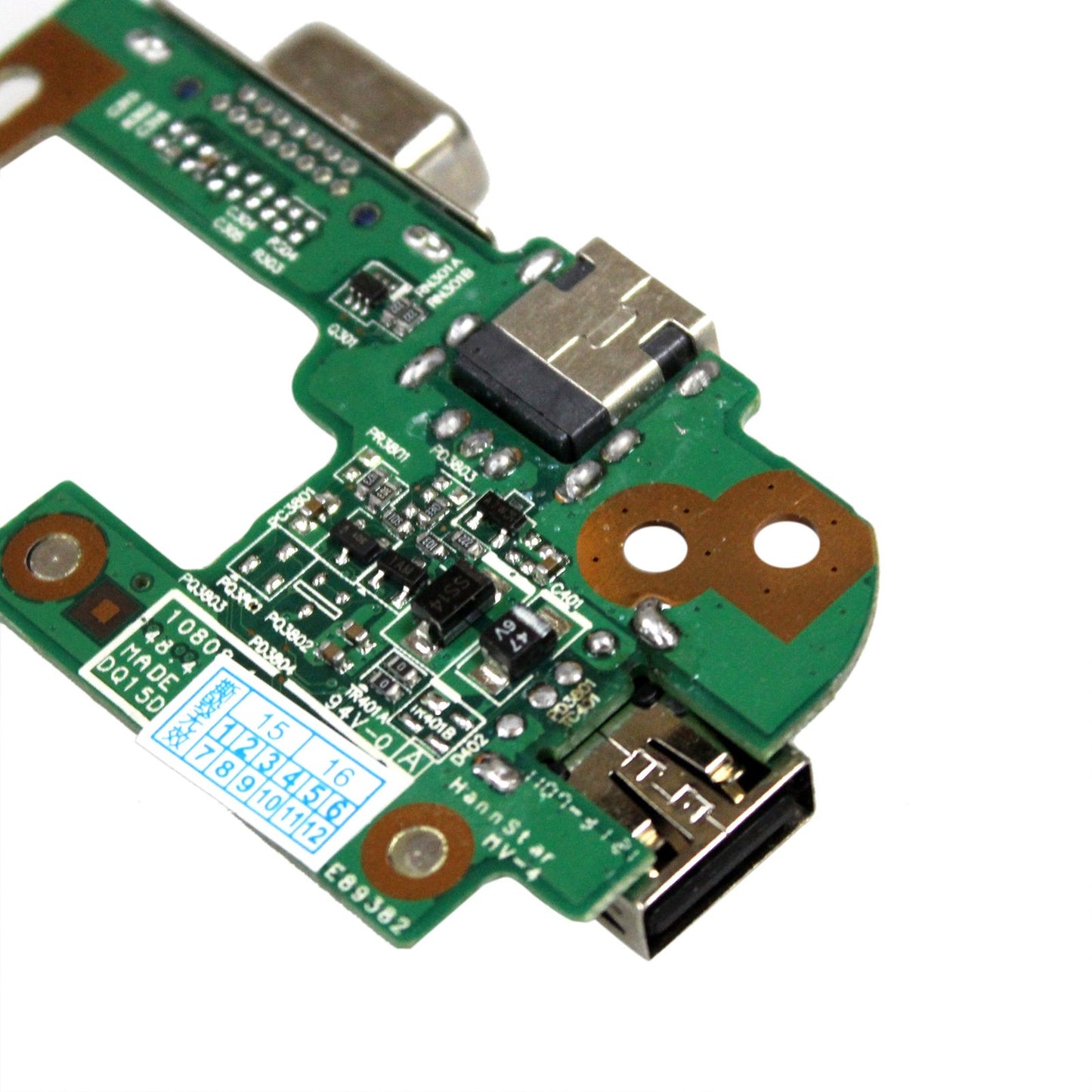 GinTai DC in Power Jack Port VGA USB 2.0 IO Board Replacement for Dell Inspiron 15R N5110 PFYC8 48.4IF05.0111 DQ15DN15 /Vostro 3550