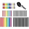 Wrap-It Storage Cable Management Value Pack - 40 Self-Gripping Cable Ties, 20 Cable Labels, 12ft Perforated Self-Gripping Roll - For Home, Office
