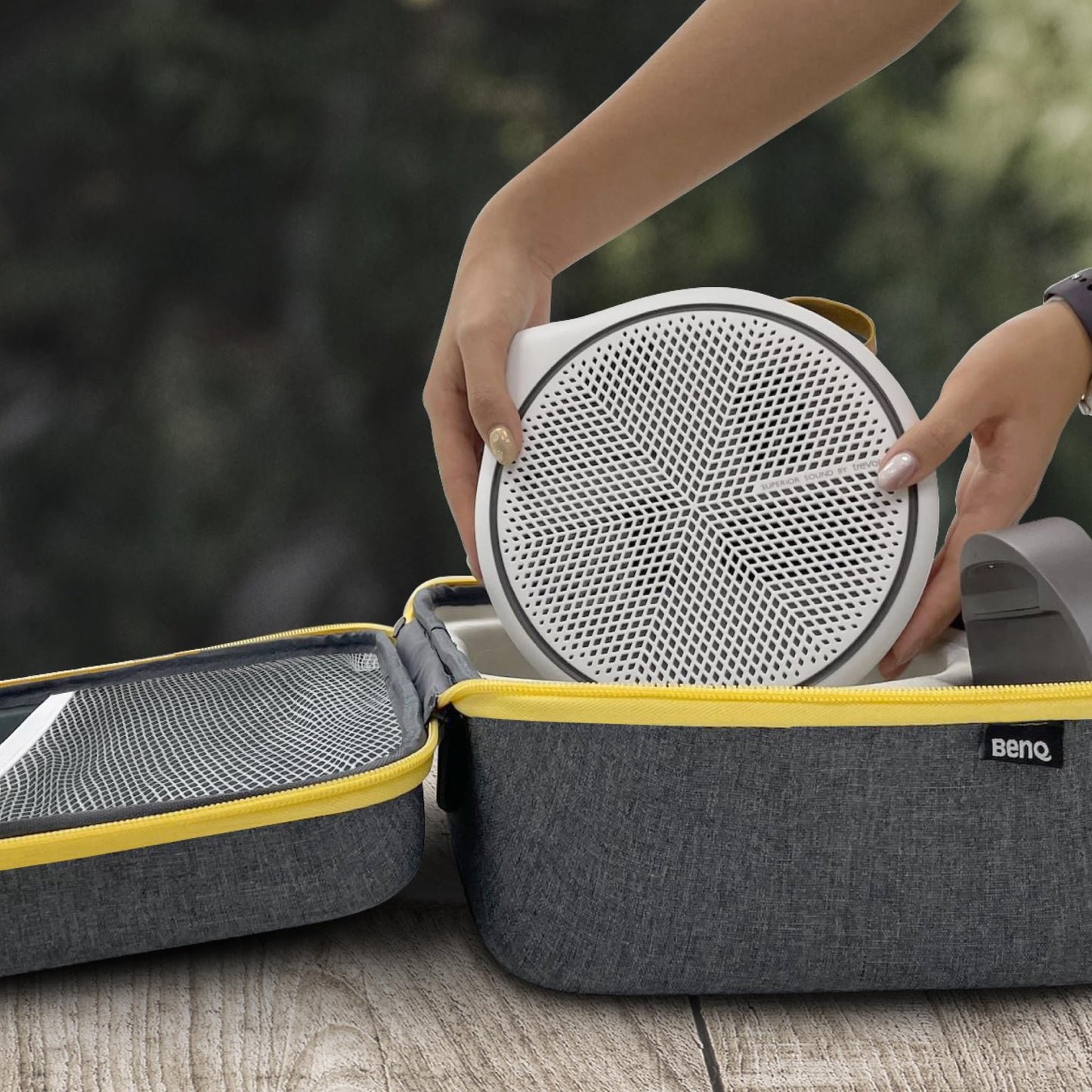 BenQ Hard Carry Case GV31 Portable Projector Travel Box Large Space Pocket