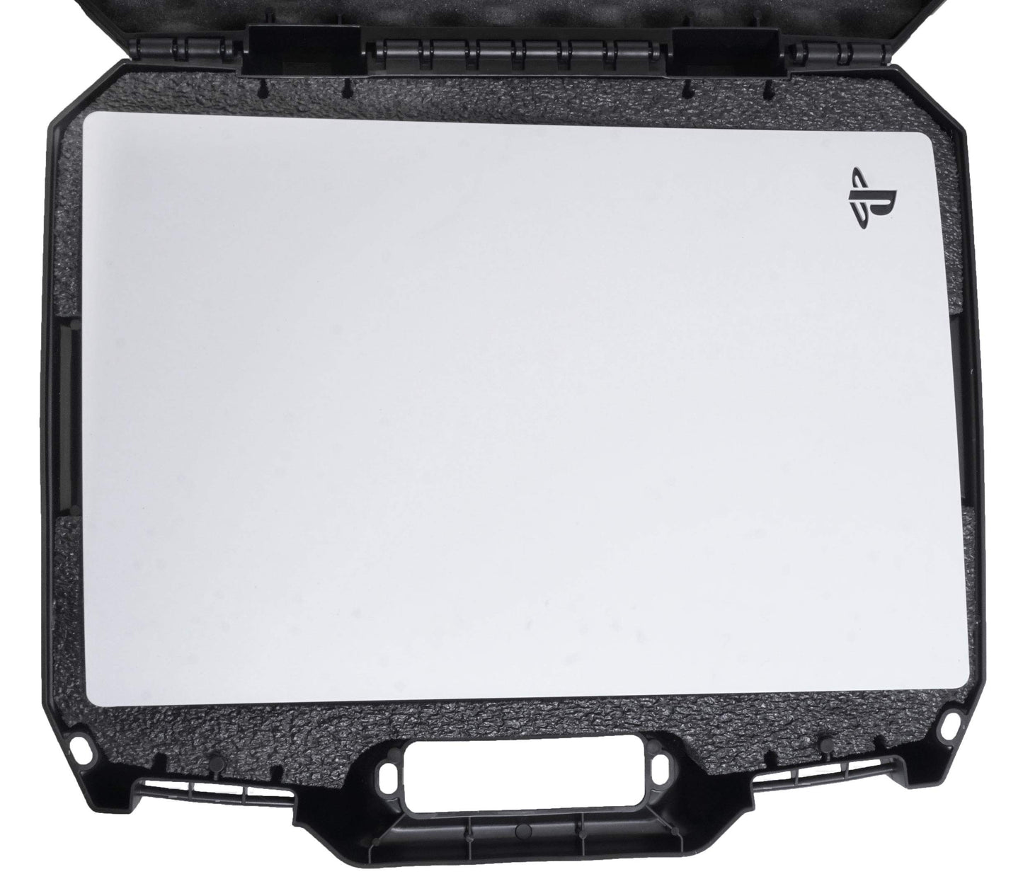 Case Club Compact Hard Carry Case - Fits Gen 1 PlayStation 5 (PS5) - Impact Resistant - Lockable - Laser Cut Foam - Made in USA