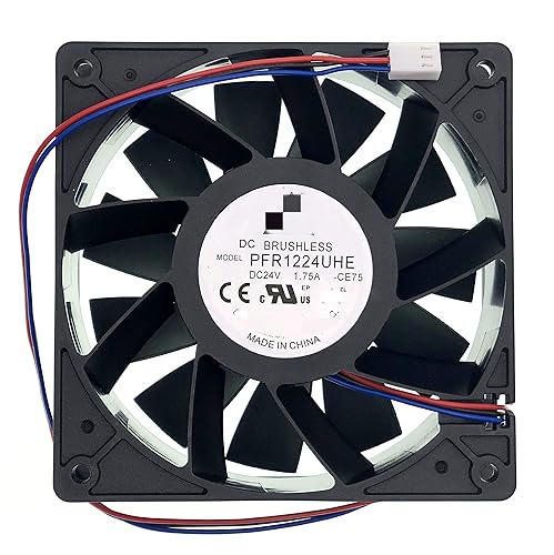 New Cooling Fan for PFR1224UHE-CE75 12038 DC 24V 1.75A 3-Wire Size: 120X120X38mm