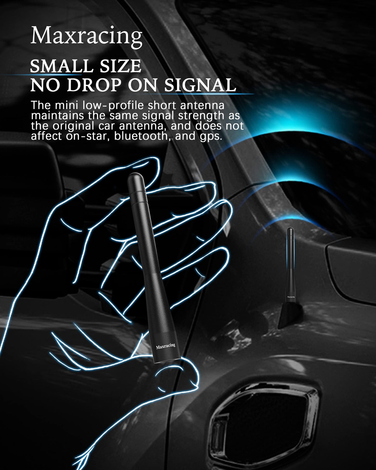 MAXRACING Short Truck Antenna Compatible with 1995-2016 Z3 and Z4 / Carwash Safe/Aluminum Replacement Antenna
