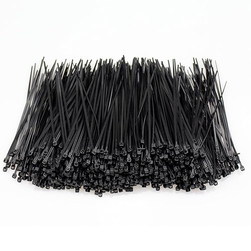 DYWISHKEY 1000 Pcs Nylon Cable Zip Ties Self-locking 4 Inch, Black