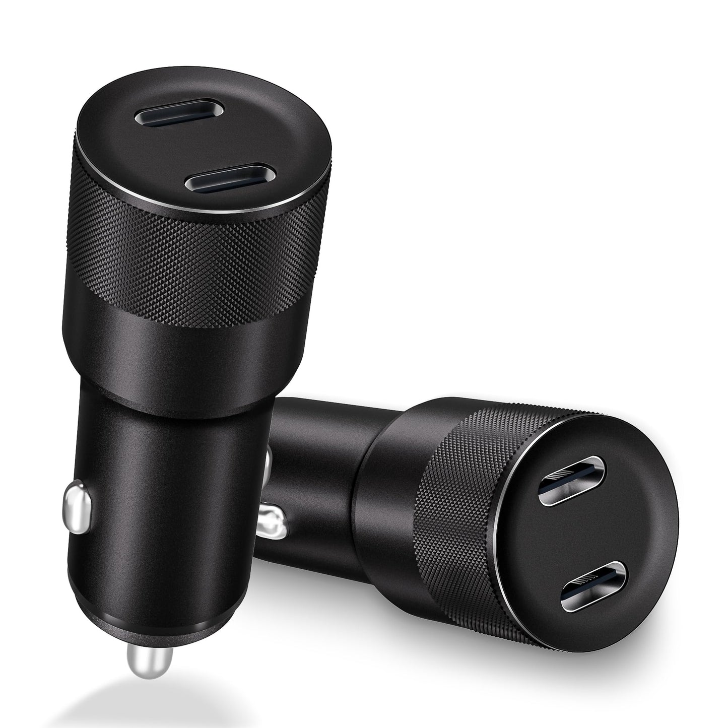 USB C Car Charger, 2Pack 60W Dual USB C Adapter Fast Charging Power Delivery Adapter Fast Type C Car Charger Plug Compatible with iPhone 17/17 Pro/17