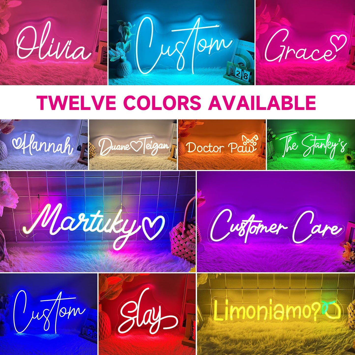 Custom Neon Sign for Wall Decor Personalized LED Neon Name Signs