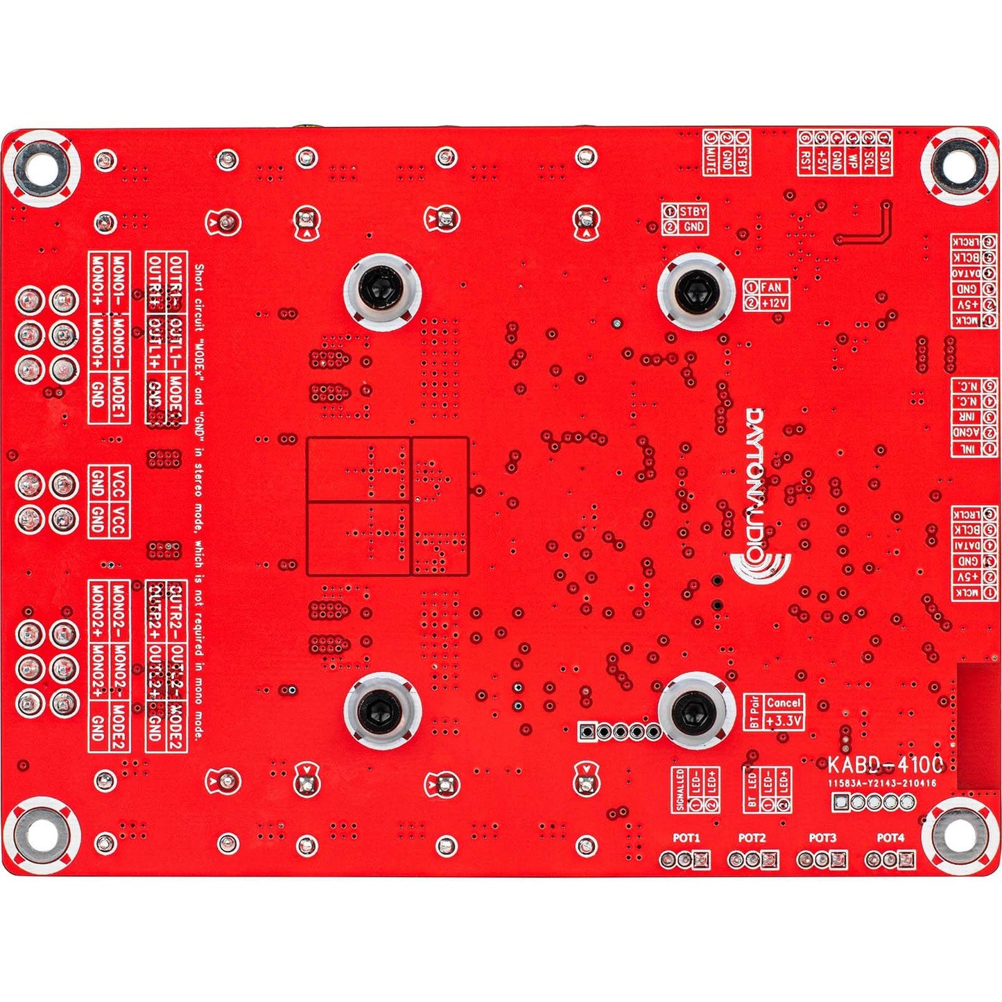 Dayton Audio KABD-4100 4 x 100W Bluetooth Amp Board with DSP