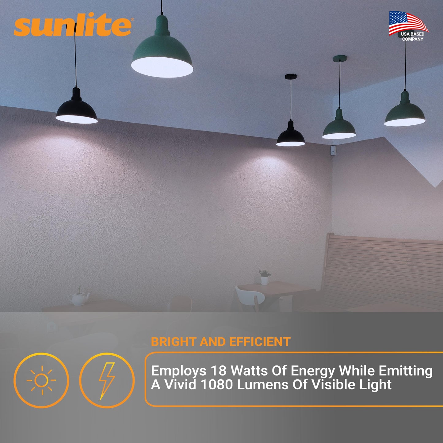 Sunlite Compact Fluorescent PLD 4-Pin Double U-Shaped Twin Tube, 18 Watts, 120 Volts, 1080 Lumens, 5000K Daylight, 4-Pin G24q2 Base, 10 Pack