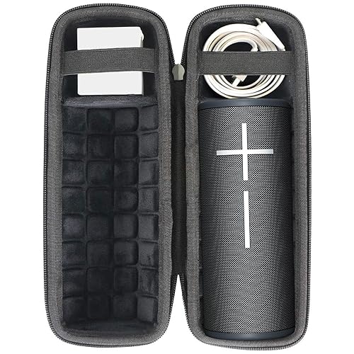 co2CREA Hard Travel Case Replacement for Ultimate Ears UE Boom 4 / Boom 3 Portable Bluetooth Wireless Speaker (Black Case)