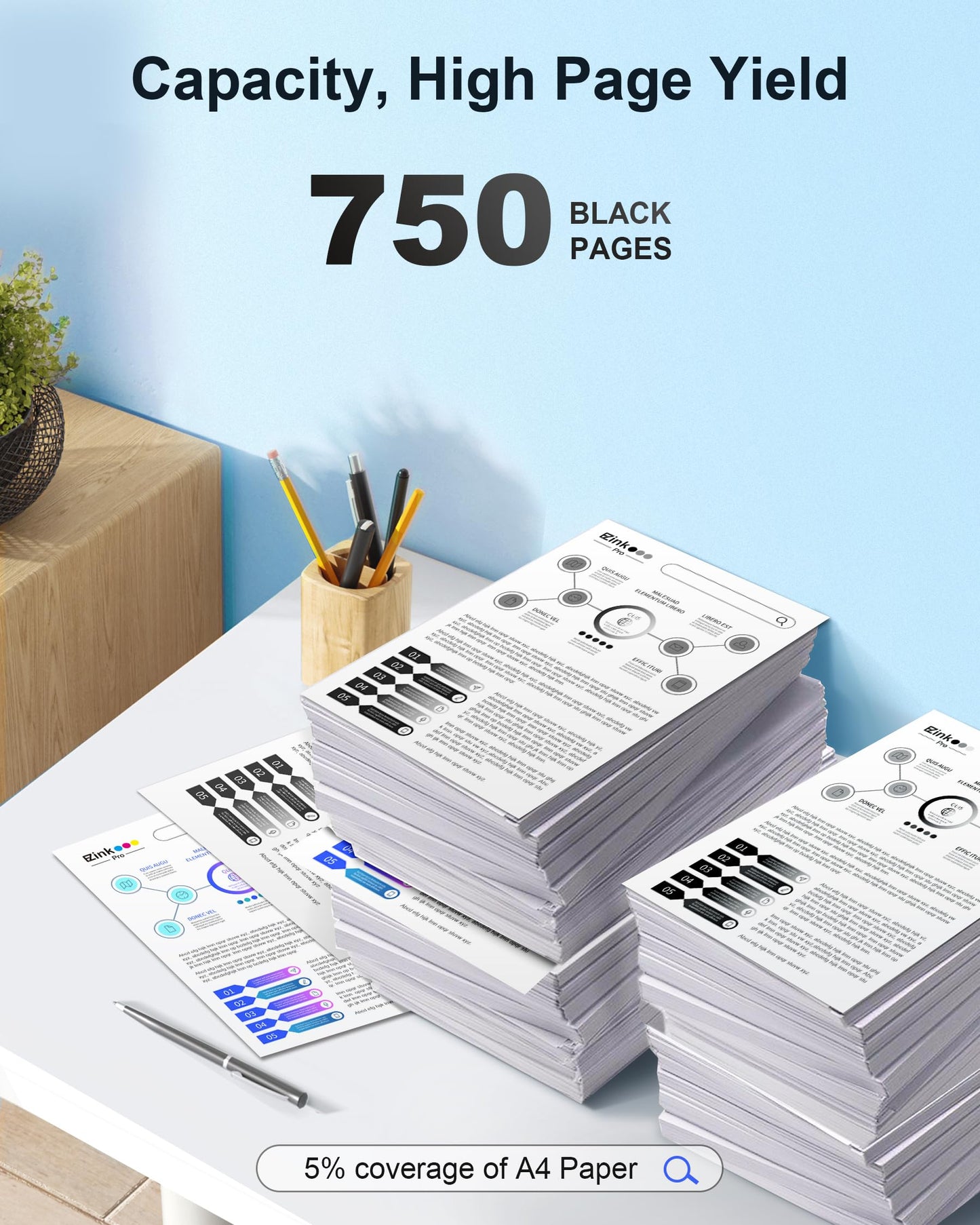 E-Z Ink Pro Compatible Ink Cartridges Replacement for Brother LC 404 Black LC404 BK LC404BK LC404 Ink Cartridges to use with Brother MFC-J1205W