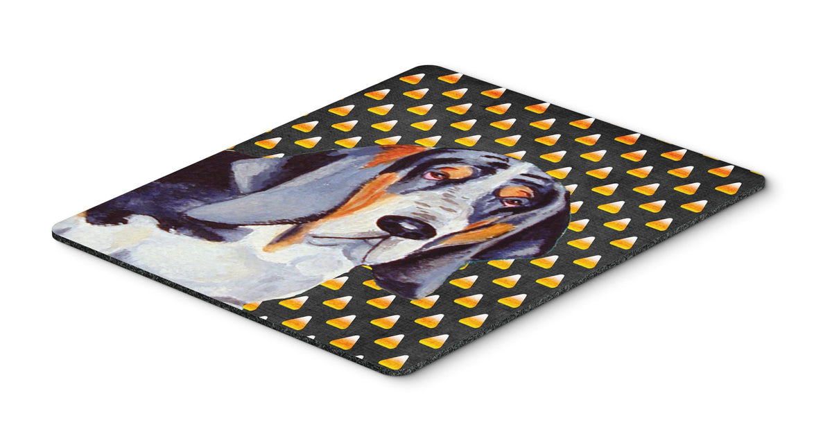 Caroline's Treasures LH9068MP "Basset Hound Candy Corn Halloween Portrait Mouse Pad, Hot Pad or Trivet" for Home Office Gaming Working Computers