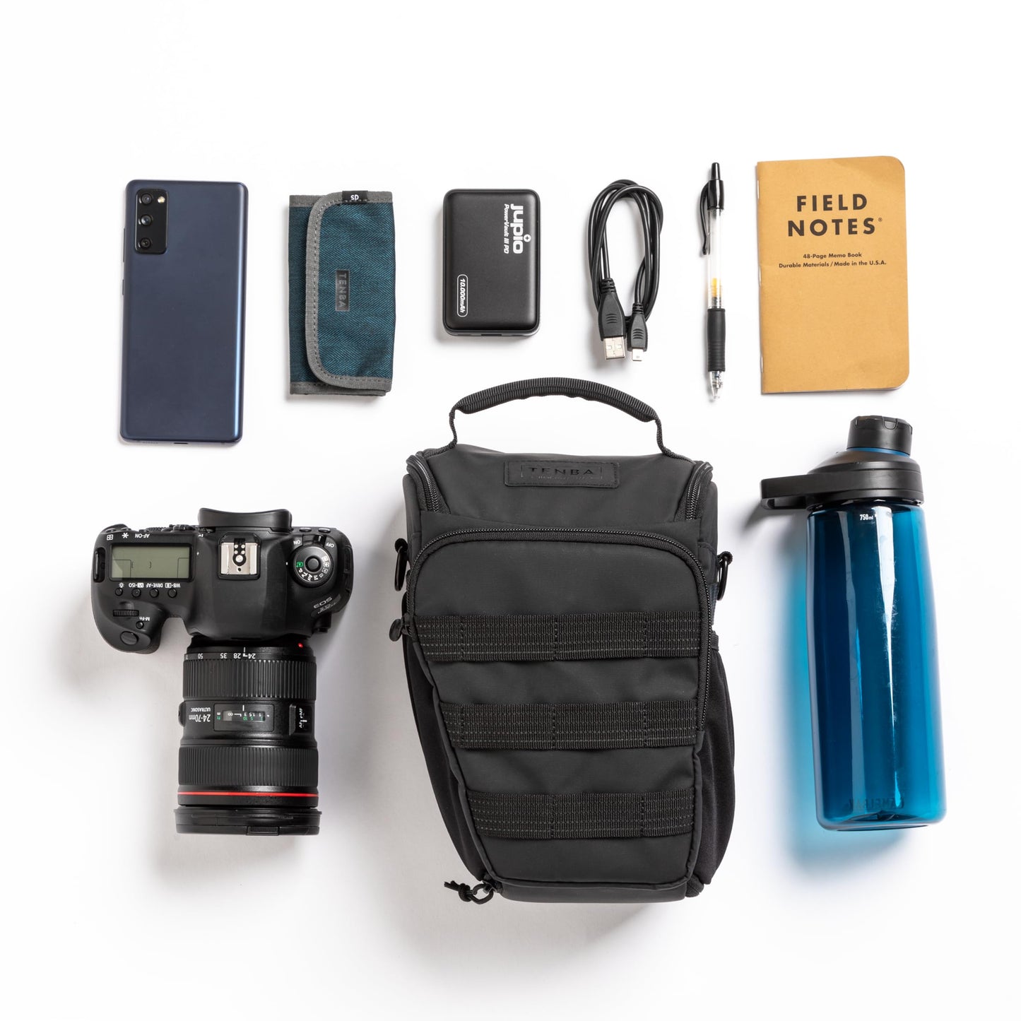 Tenba Axis v2 4L Top Loader Camera Bag for DSLR or Mirrorless Camera with Attached 24-70mm (or 70-200mm 2.8 When Bag is expanded) - Black (637-750)
