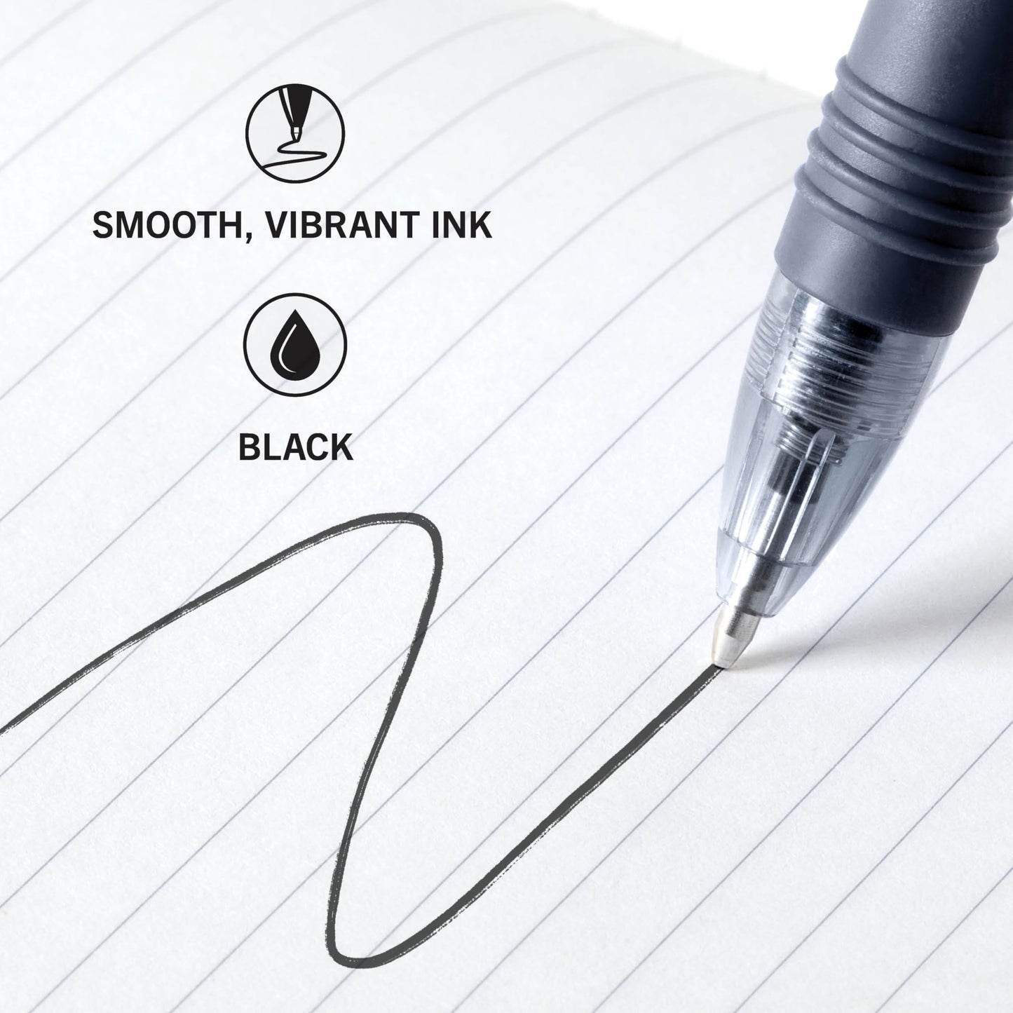 Zebra Pen Z-Grip Retractable Ballpoint Pen, Smooth-Flowing Black Ink, 1.0mm Medium Point, School & Office Supplies, Ideal for Note-Taking, Journal