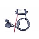 KNACRO DC-DC Convert Step-Down Power Supply Module 9V 12V 8-22V to 5V 3A USB Female + mini USB Output Waterproof