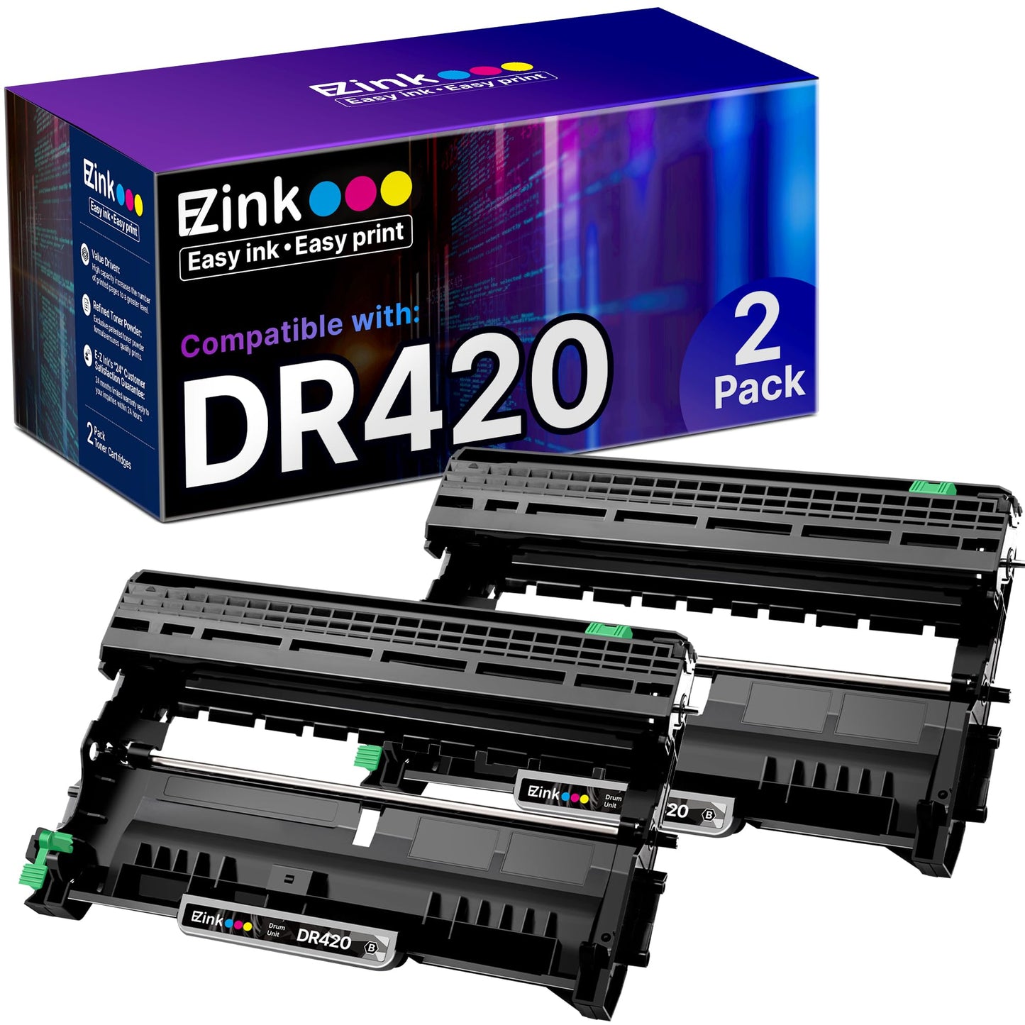 E-Z Ink Compatible Drum Unit (Not Toner) for Brother DR420 DR 420 DR-420 for HL-2270DW HL-2280DW HL-2230 HL-2240 MFC-7360N MFC-7860DW DCP-7065DN