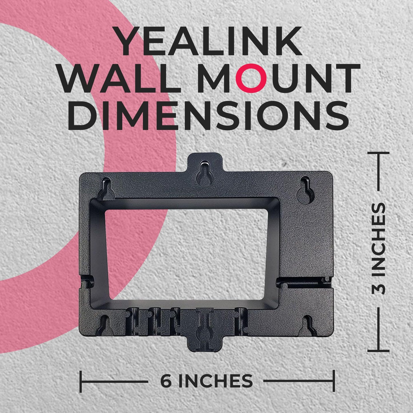 Yealink Wall Mount Bracket for VoiP Phone T46U, T46S, T46G - Fits to Exact Specifications Ensures a Secure and Stable Install for Access to All