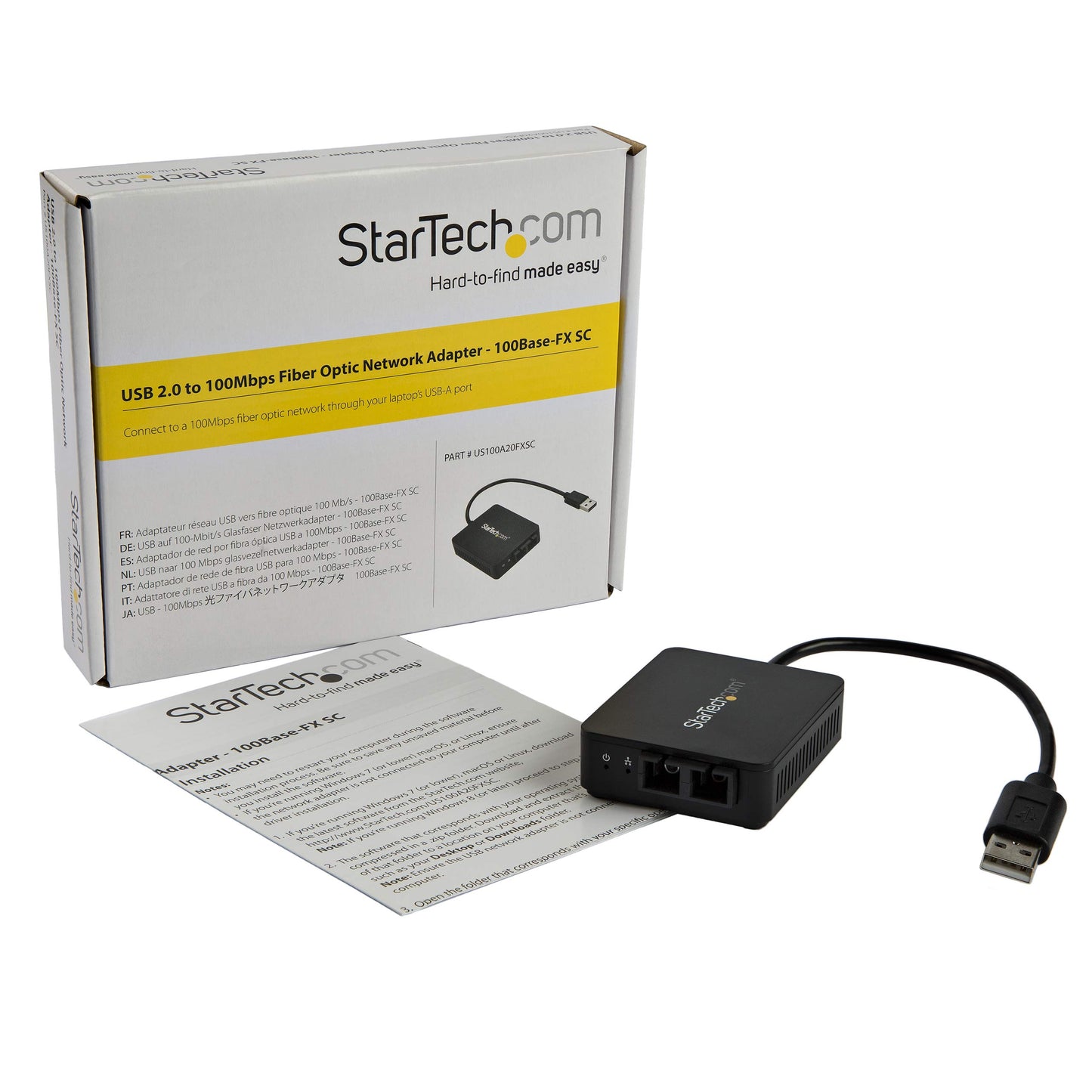 StarTech USB to Fiber Optic Converter, 100Mbps, 2Km, MMF