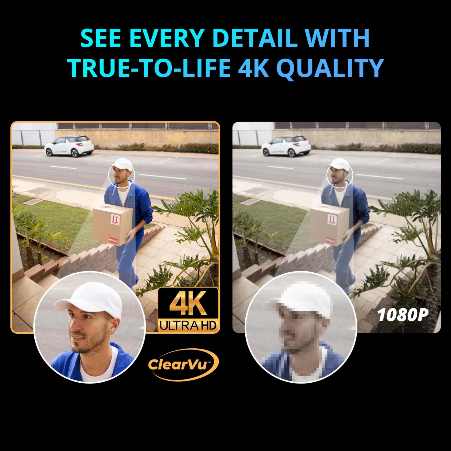 Defender AI Powered Sentinel 4K Wired Security Camera System, 360° PTZ Security Camera System with AI Tracking, Smart Human Detection, Blue-Red Light