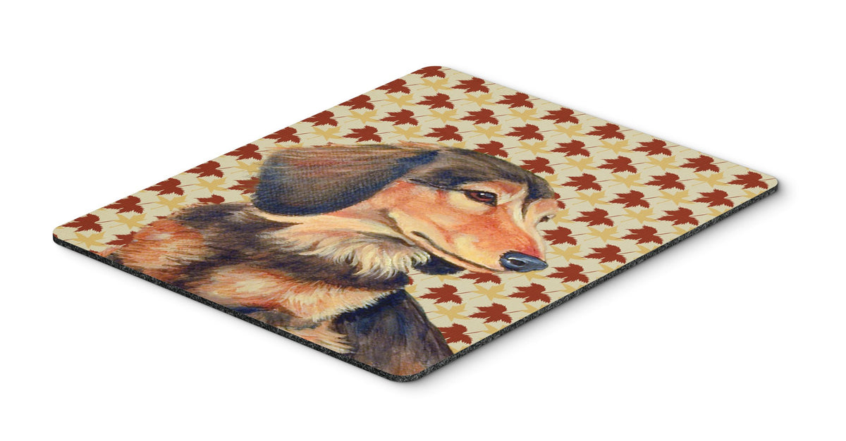 Caroline's Treasures LH9121MP Dachshund Fall Leaves Portrait Mouse Pad, Hot Pad or Trivet for Home Office Gaming Working Computers Laptop Mouse