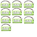 HQRP 10-Pack Cordless Phone Battery Compatible with VTECH BT183348 BT283348 89-1326-00-00 89-1300-00-00 8913260000 89-1300-01-00 89-1330-01-00