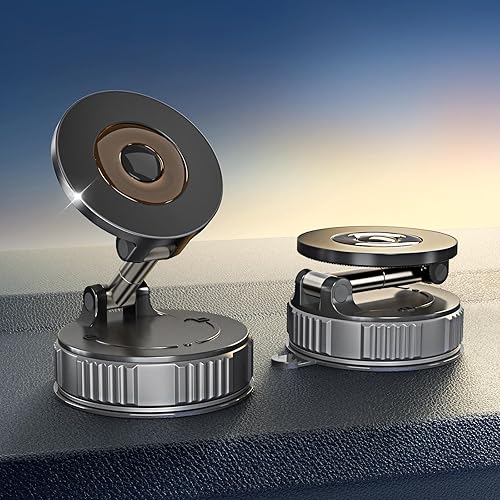 Magnetic Phone Holder for Car Magsafe Car Mount 360° Foldable Adjustable with Strong Magnet & Vacuum Suction Cup for iPhone 15/14/13 Pro Max Air Vent
