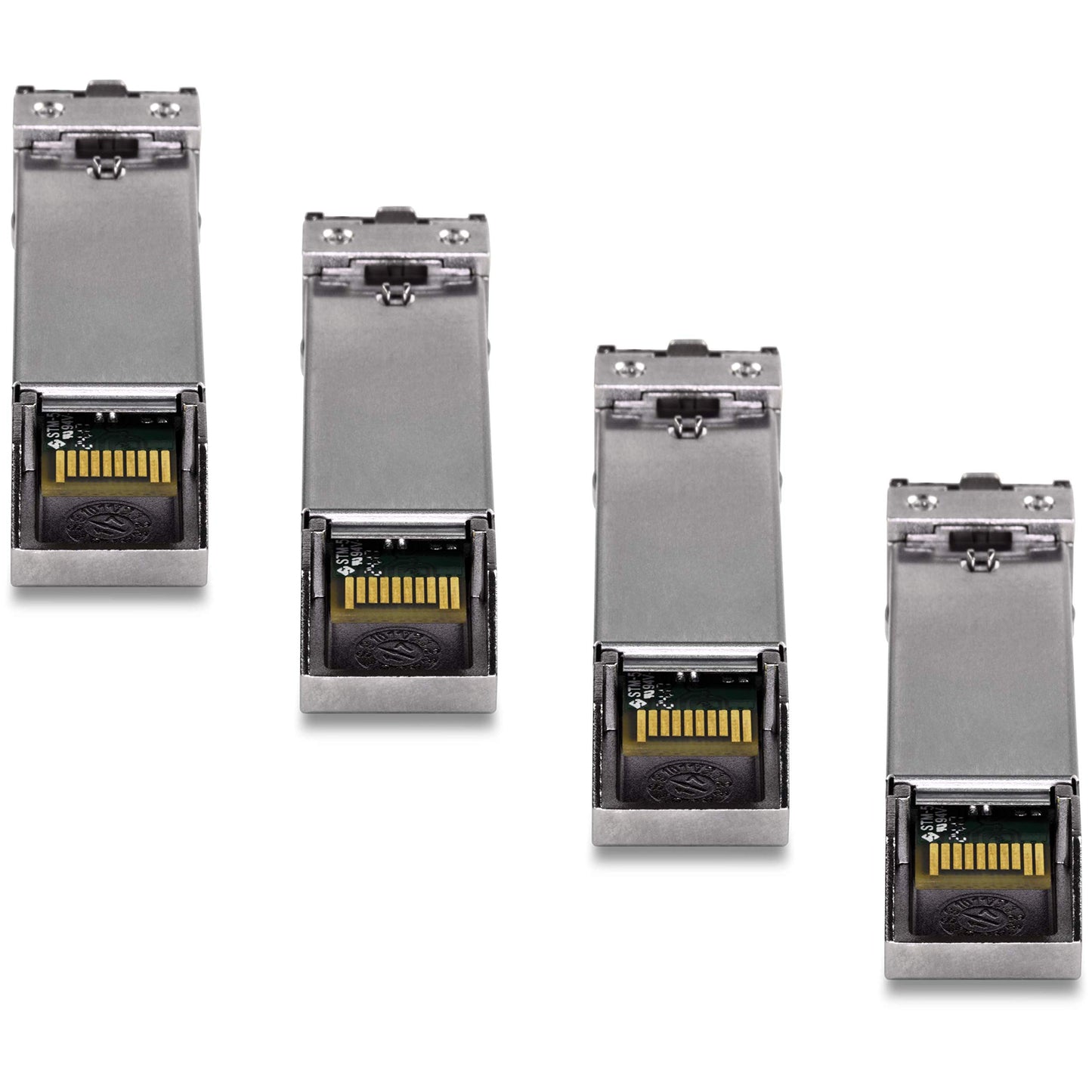 TRENDnet SFP Multi-Mode LC Module 4-Pack, TEG-MGBSX/4, Transmission Up to 550m (1804 Ft), Mini-GBIC, Hot Pluggable, IEEE 802.3z Gigabit Ethernet
