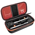fzbinglu Wireless Microphone Case Compatible with JBL Wireless Two Microphone System, Handheld Dual Mic Travel Bag for Singing or Karaoke for
