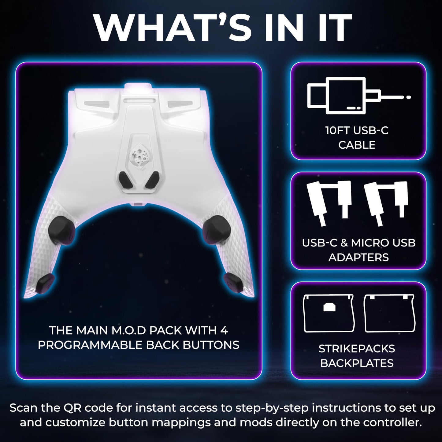 Collective Minds Xbox Strikepack Horizon Vista M.O.D. Pack - Wired Controller Mod with Programmable Back Buttons for Xbox Series X|S and Xbox One