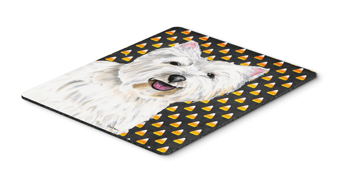 Caroline's Treasures SC9180MP Westie Candy Corn Halloween Portrait Mouse Pad, Hot Pad or Trivet for Home Office Gaming Working Computers Laptop Mouse