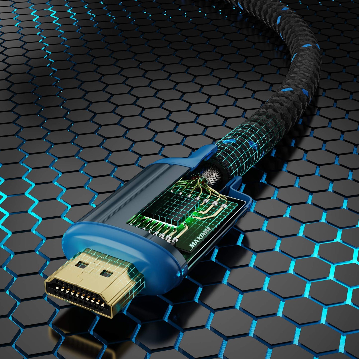 Maximm HDMI Extension Cable Male to Female (10 Feet), 8K & 10K Ultra HD, High-Speed, HDCP, ARC, 3D, 1080p to 2160p Video, 50Gbps Bandwidth