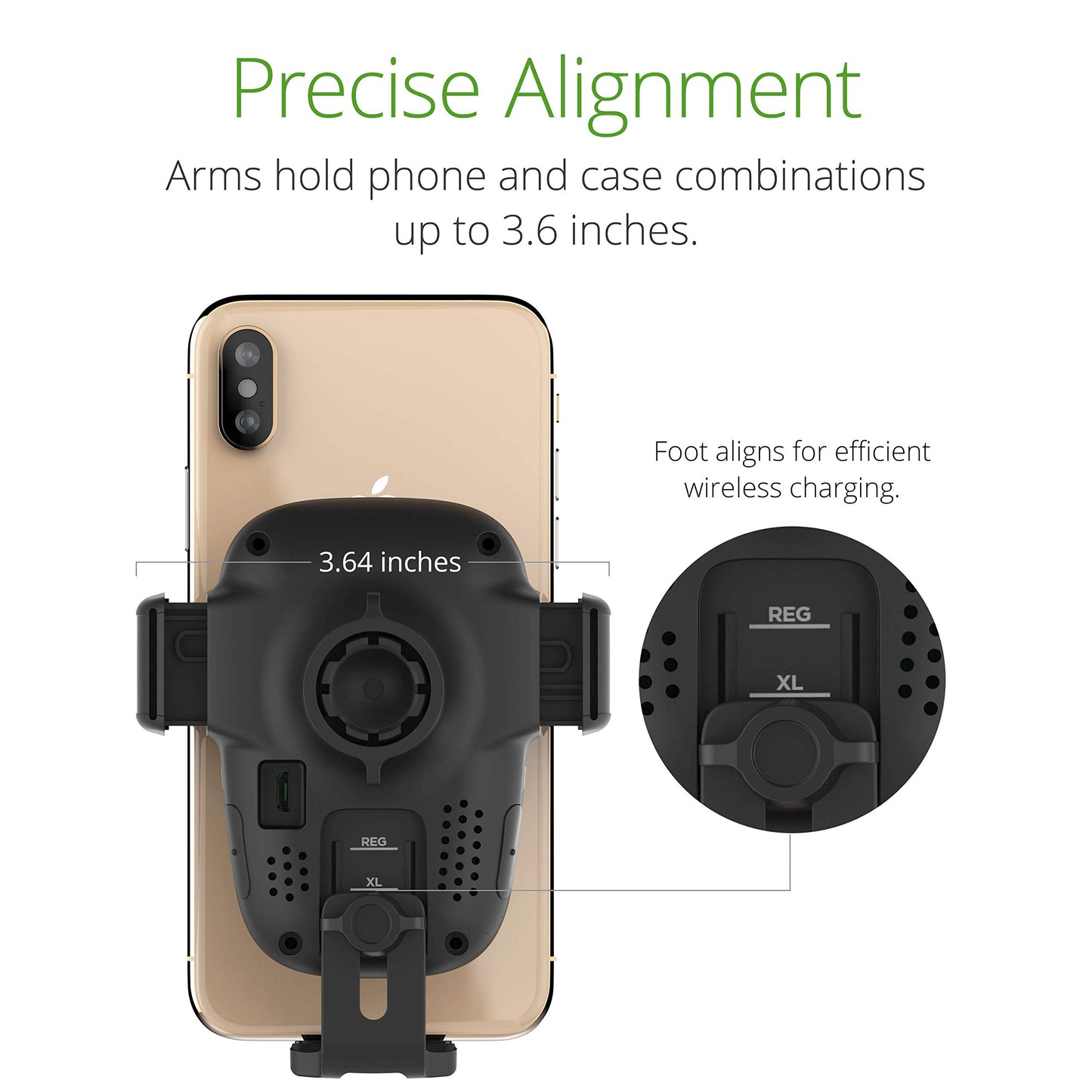 iOttie Auto Sense Qi Wireless Car Charger - Automatic Clamping Dashboard Phone Mount with Wireless Charging for iPhone, Samsung Galaxy, Google Pixel
