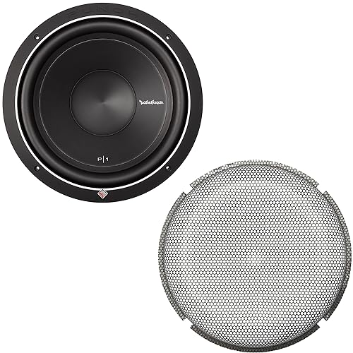 Rockford Fosgate 1 P1S2-12 Punch P1 12" 2-Ohm Subwoofers and 1 P1G-12 Stamped Grille Insert