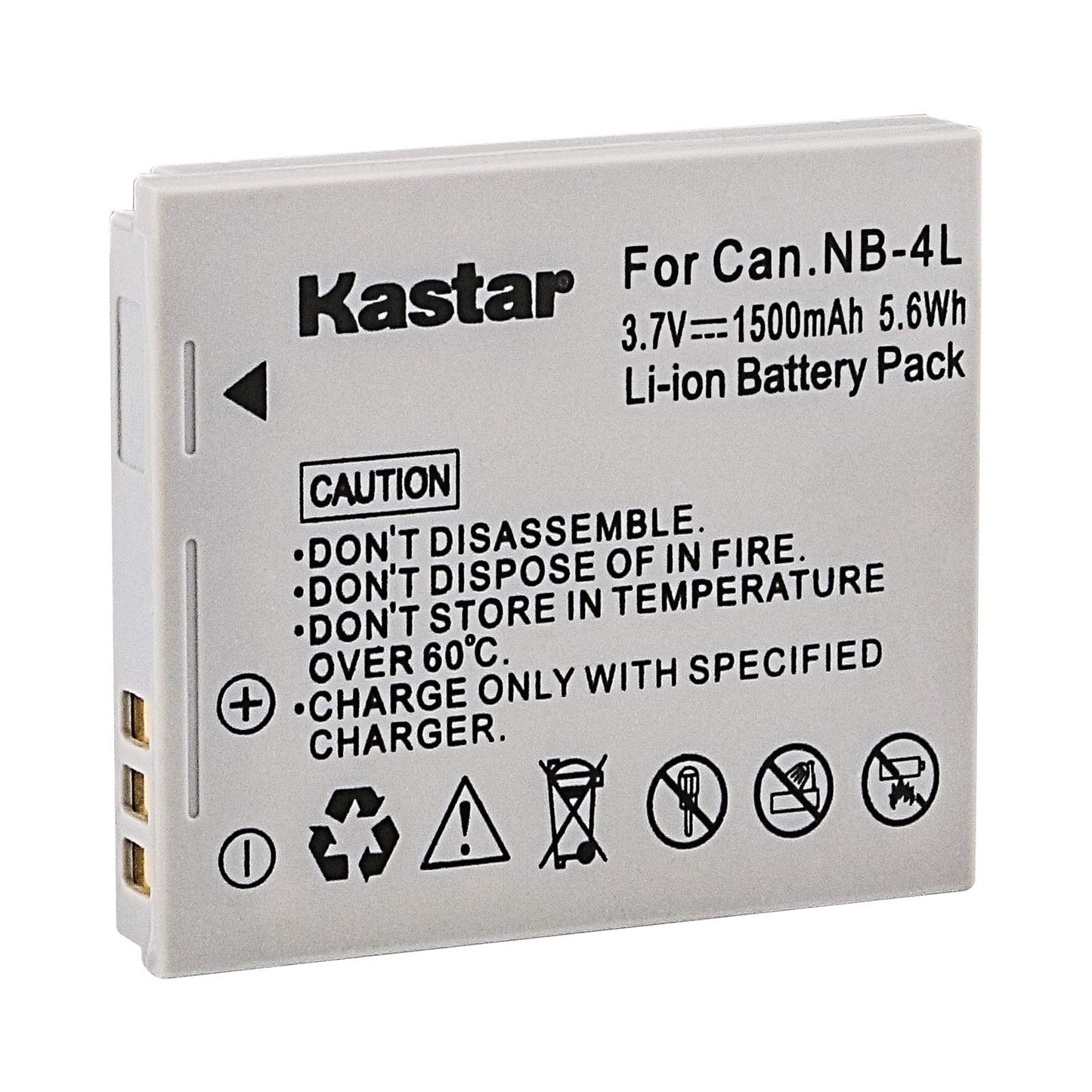 Kastar 2 Battery + LCD Slim USB Charger Replacement for NB-4L, CB-2LV, ELPH 100 HS, 310 HS, 300HS, 330HS, Powershot SD1400 is, SD750, SD1000, SD600