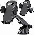 KOBBRAN Car Phone Holder Phone Mount for Car Windshield Dashboard Air Vent Universal Hands Free Automobile Cell Phone Holder Fit for iPhone Samsung