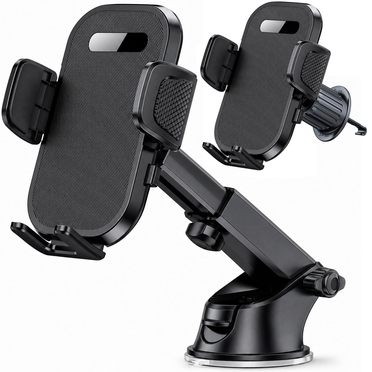 KOBBRAN Car Phone Holder Phone Mount for Car Windshield Dashboard Air Vent Universal Hands Free Automobile Cell Phone Holder Fit for iPhone Samsung