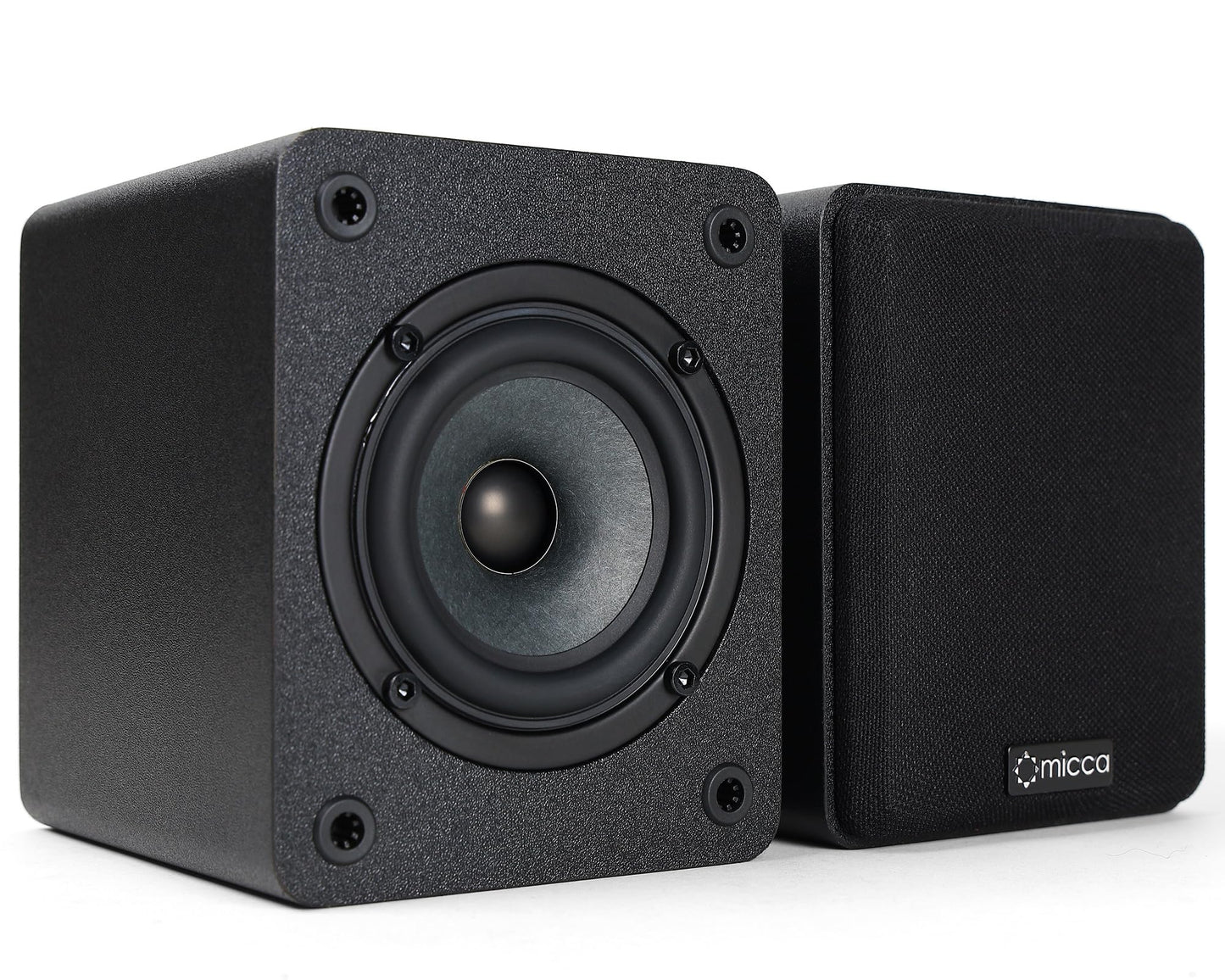 Micca COVO-S 2-Way Passive Bookshelf Speakers, Amplifier Required, Not for Turntable, 3-Inch Woofer, 0.75-Inch Tweeter, Wall Mountable, Pair, Black