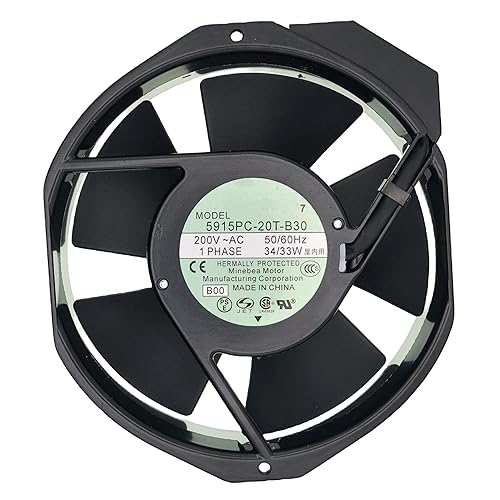 For NMB-MAT 5915PC-20T-B30 200V 34/33W 17238 AC Cooling Fan, Size:150x 172 x 38MM.