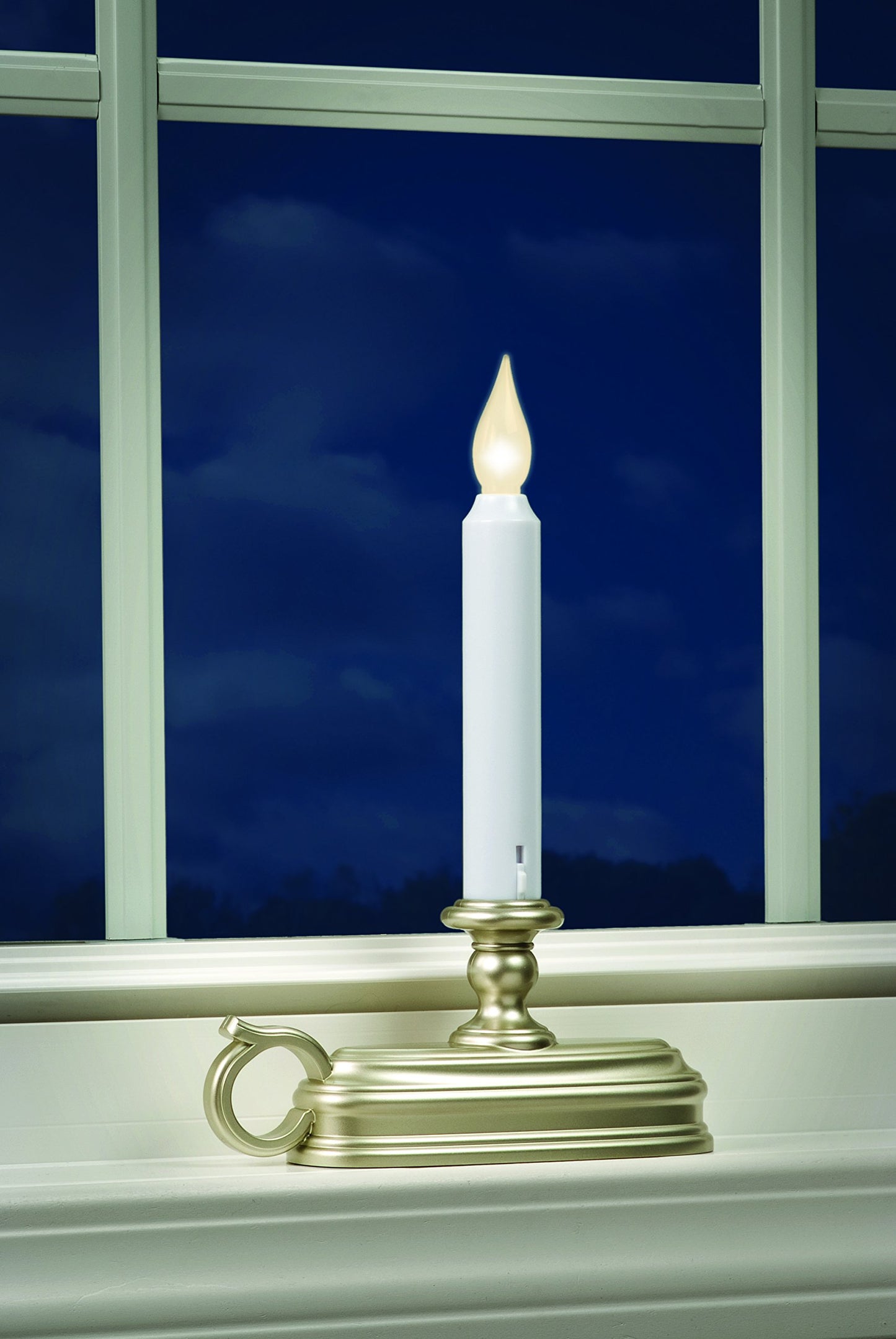 Xodus Innovations FPC1325P-6 Battery Operated LED Window Candle with New Hot Spot Technology and Dusk to Dawn Sensor and Choice of Amber or White