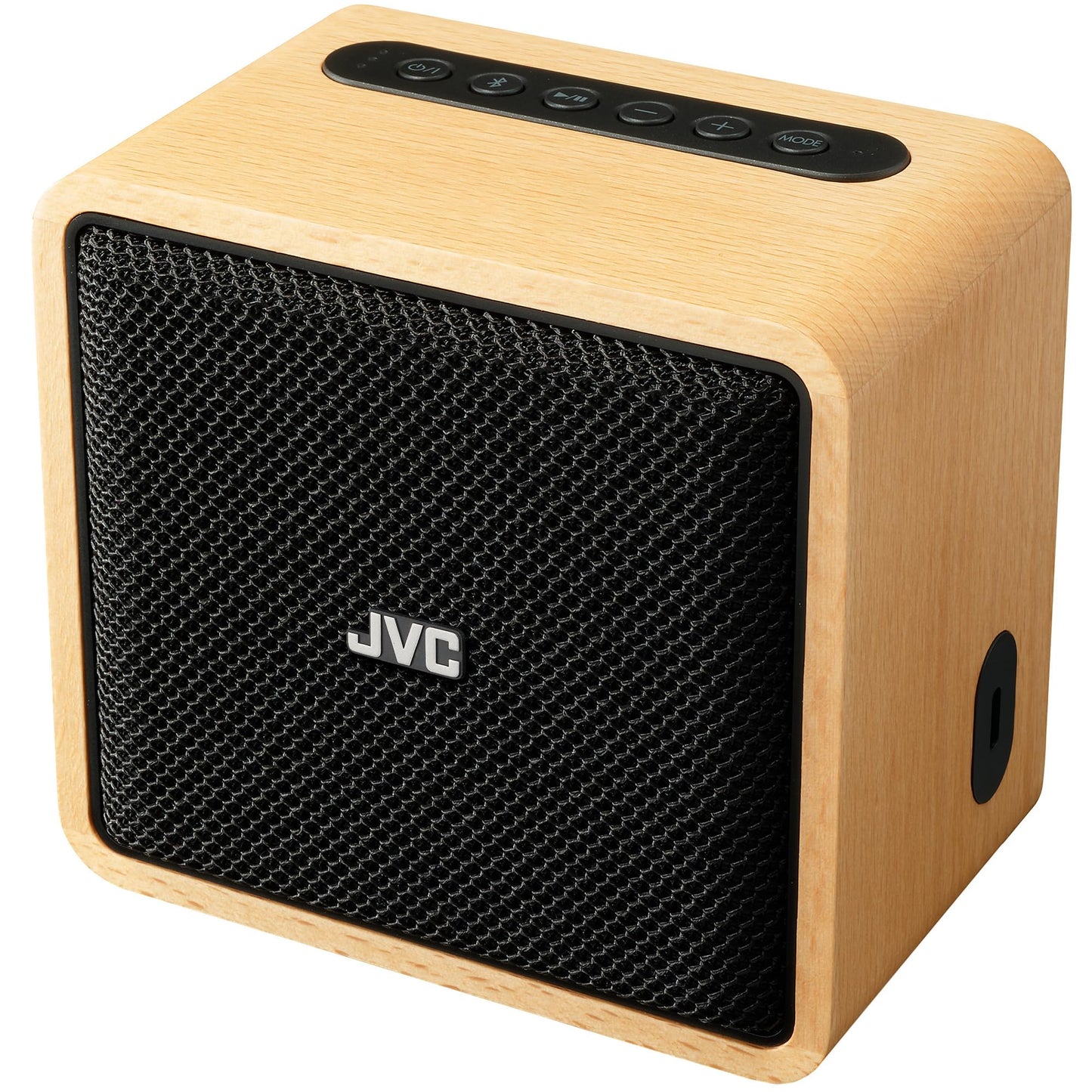 JVC Wireless Bluetooth Speaker - Retro Portable Speaker with Genuine Wood Design, Palm-Sized, Great for Travel, Home, Office use - Up to 12 Hr Battery