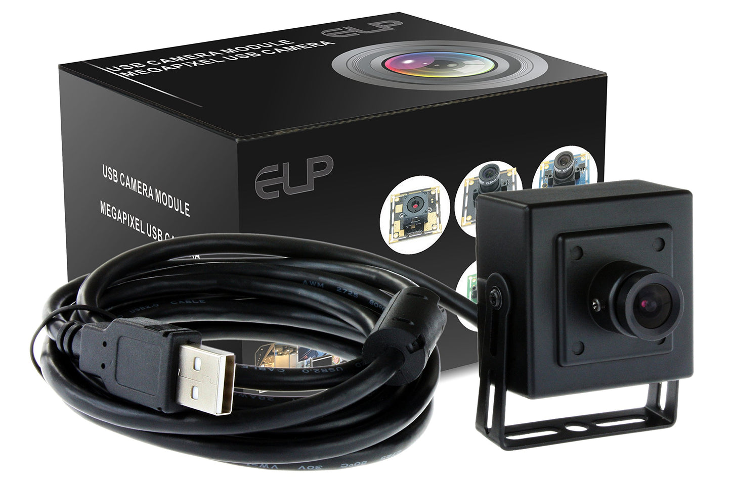 ELP 2.1mm Wide Angle Low Light USB Camera for Computer Home Industrial Video System 1.3megapixel 960P 0.01lux Mini PC Camera with Metal Case UVC